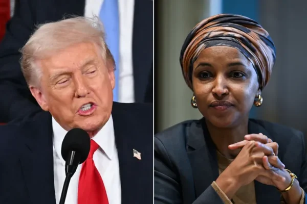 صرخت غاضبة في وجه ترامب…إلهان عمر تشعل مواقع التواصل :”أنت قاتل” و”كاذب”